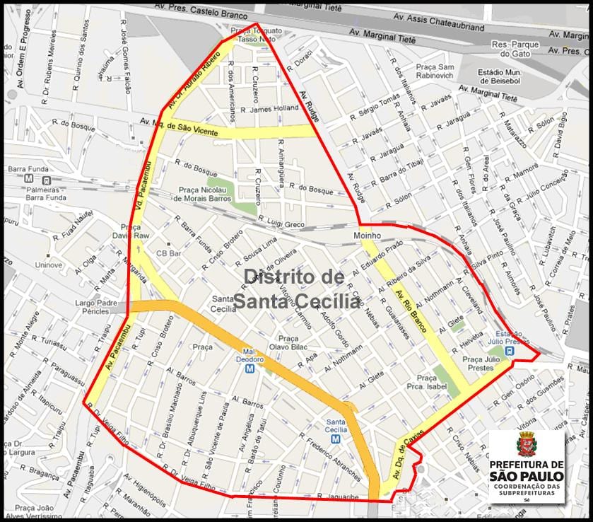 kort over santa cecilia Sao Paulo