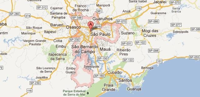 google-kort Sao Paulo