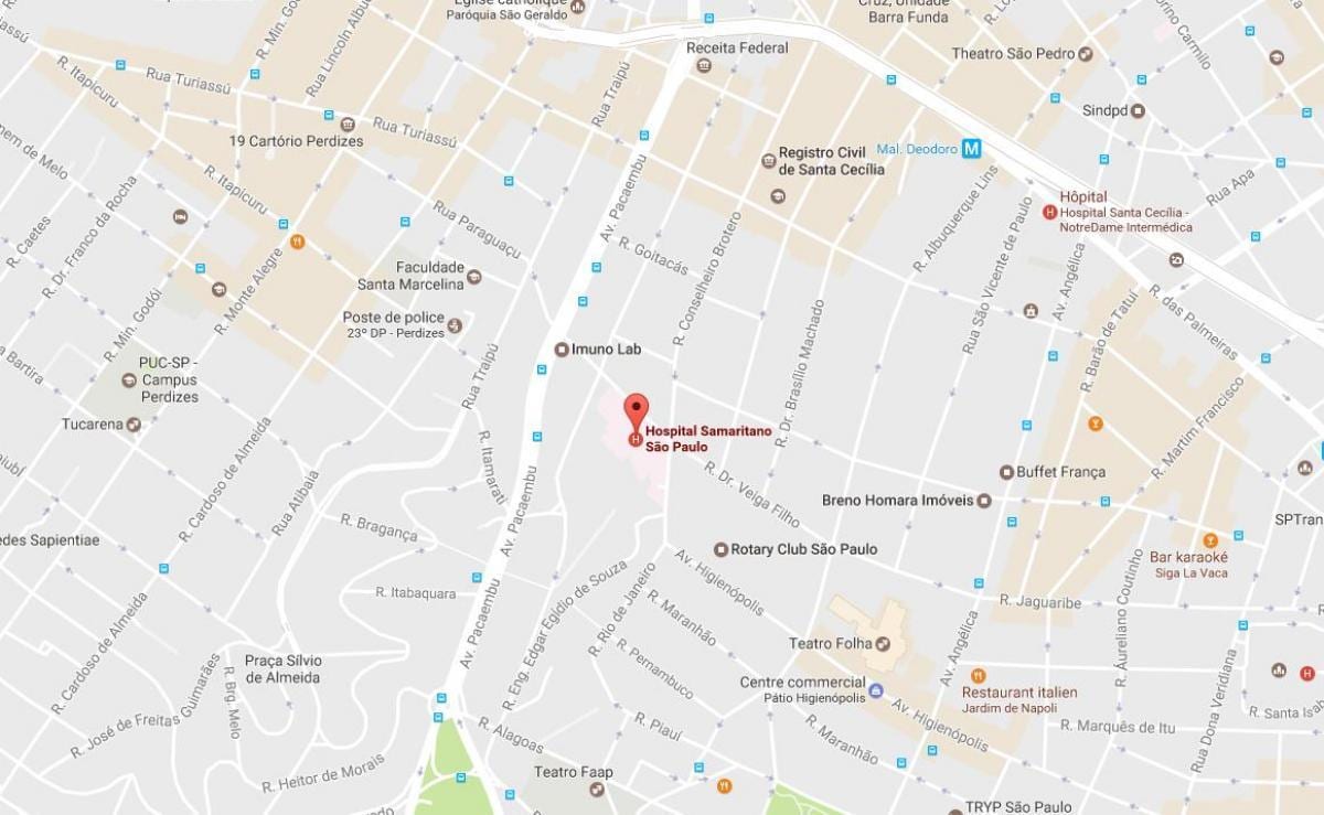 São Paulo hospital kort