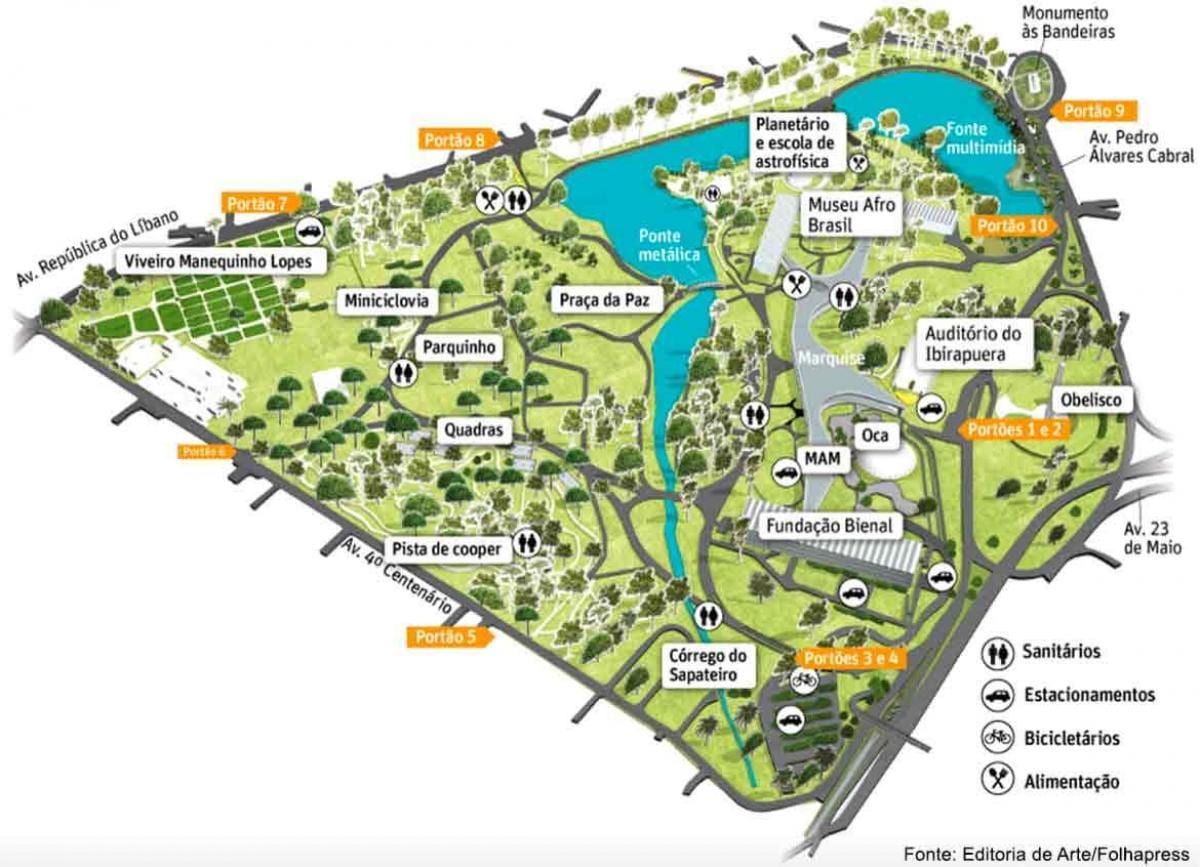 São Paulo park kort