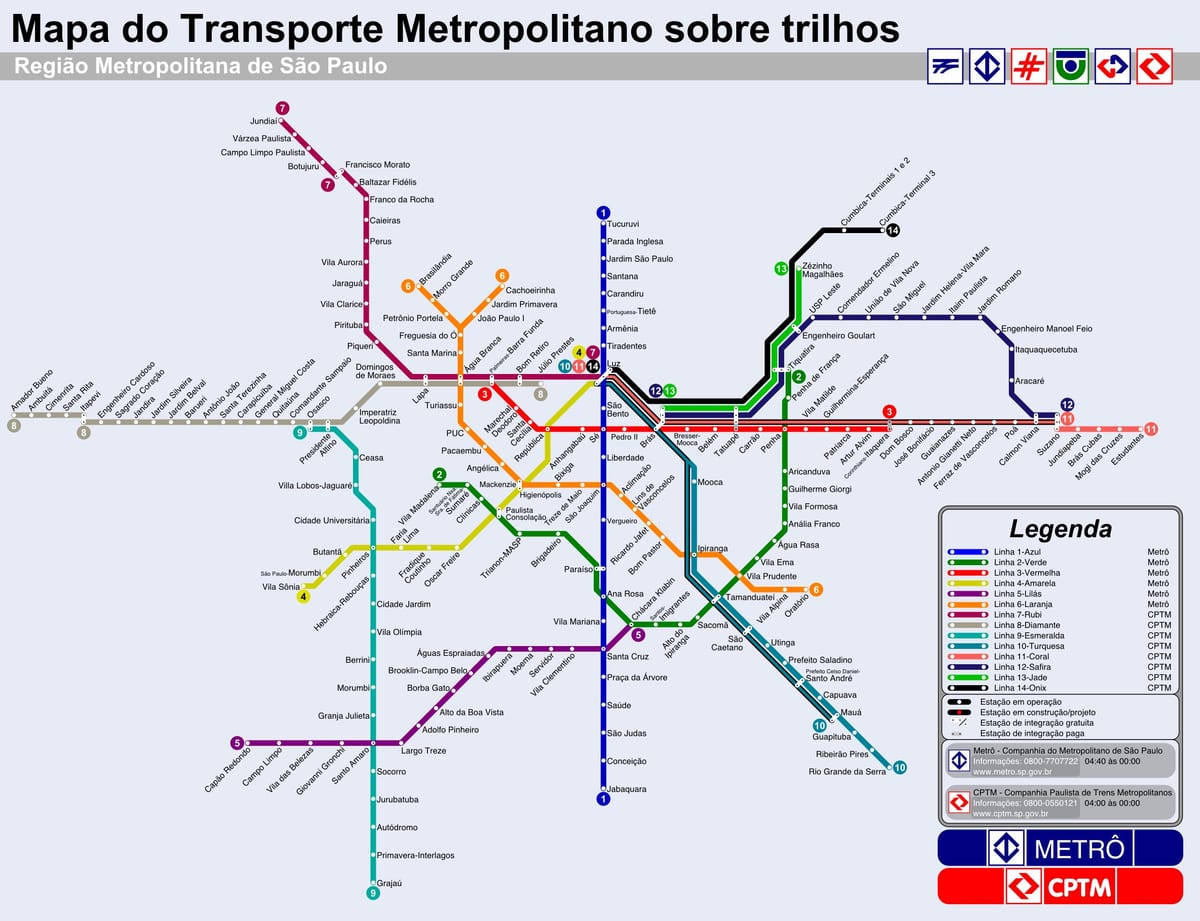 São Paulo sporvogn kort